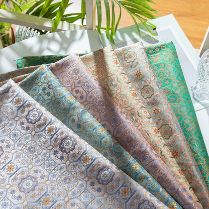 Tissu brocart de soie Song Dunhuang 59" : Robe et cheongsam tibétains