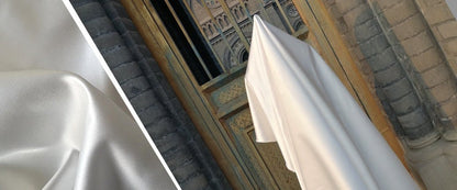 Shiny Bridal Satin Fabric: Heavy Wedding Gown Material, 59" Wide