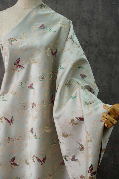 Butterfly Jacquard Brocade Fabric: Japanese Style Damask (By The Meter)