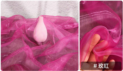 59"W Sheer Organza Fabric: Wedding, Doll Costume, Sewing - By The Meter
