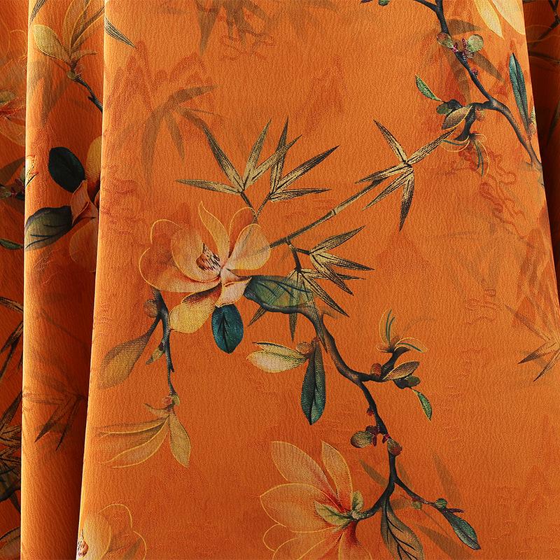 Magnolia Tea Silk Satin Fabric - 59" Wide - Upholstery & Costume