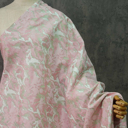 Pink Floral Jacquard Fabric: Retro Style Upholstery & Sewing, 60" Wide