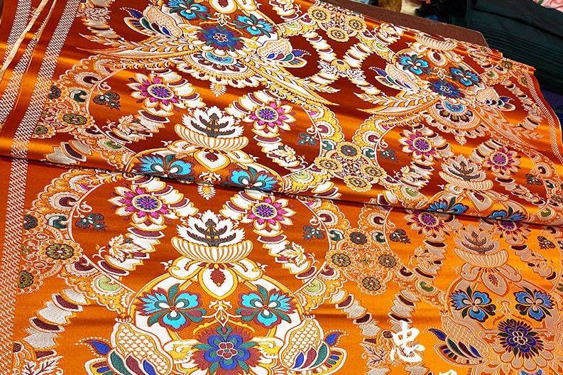 Brocade Fabric: Chinese Mongolian Style, Upholstery Sewing Material
