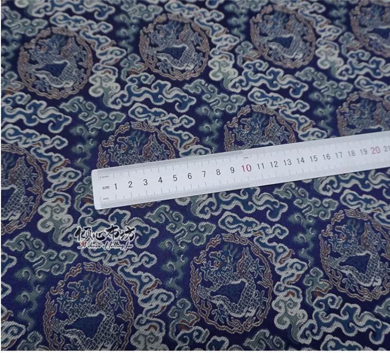 Silk Brocade Fabric: Chinese Song Dynasty Style, 29.5" Wide