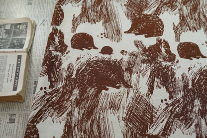 Hedgehog Fabric ��� Hand-Painted Style, Upholstery & Quilti" Wide