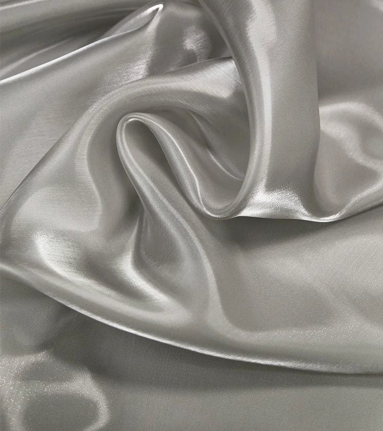 Water-Shine Silk Satin Fabric: Metallic Luster, 57" Wide