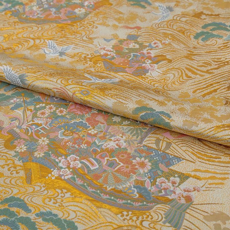 Nishijin Weave Fabric: Japanese Kimono Style Silk Rayon Blend