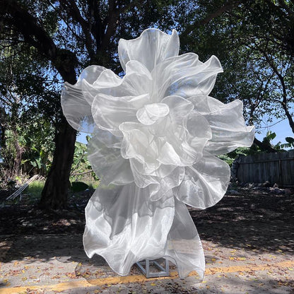 Gauze Petal Flower Art: DIY Wedding Background Decoration