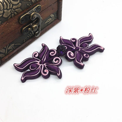 Handmade Butterfly Satin Cheongsam Buttons: Chinese Knot Fastener
