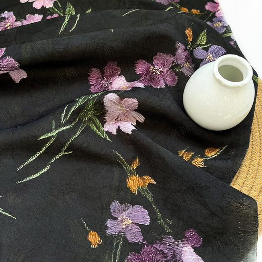 Tissu jacquard Tencel - Textile durable haut de gamme pour la couture, les loisirs créatifs et le bricolage | Tissu de luxe écologique, 150 cm de large