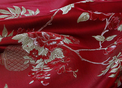 Tissu jacquard brocart oriental : damas style palais, 145 cm de large