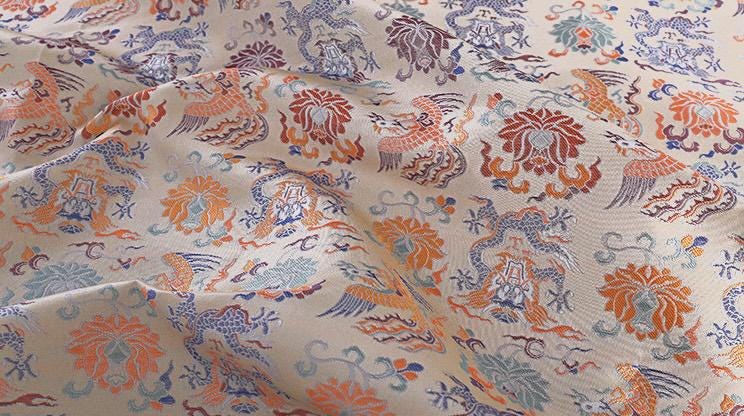 Dragon Brocade Fabric: 58"W Rayon Cheongsam Qipao Material
