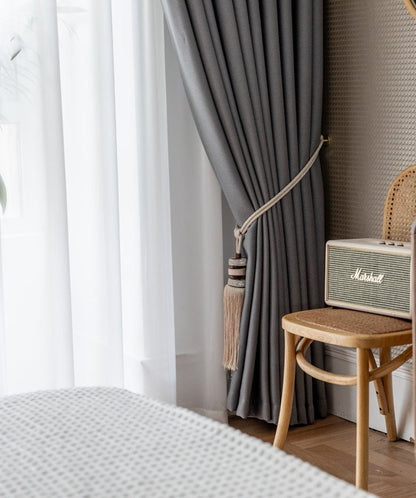 Blackout Curtain Fabric: Double-Sided Cotton Linen, Sunshade Insulation