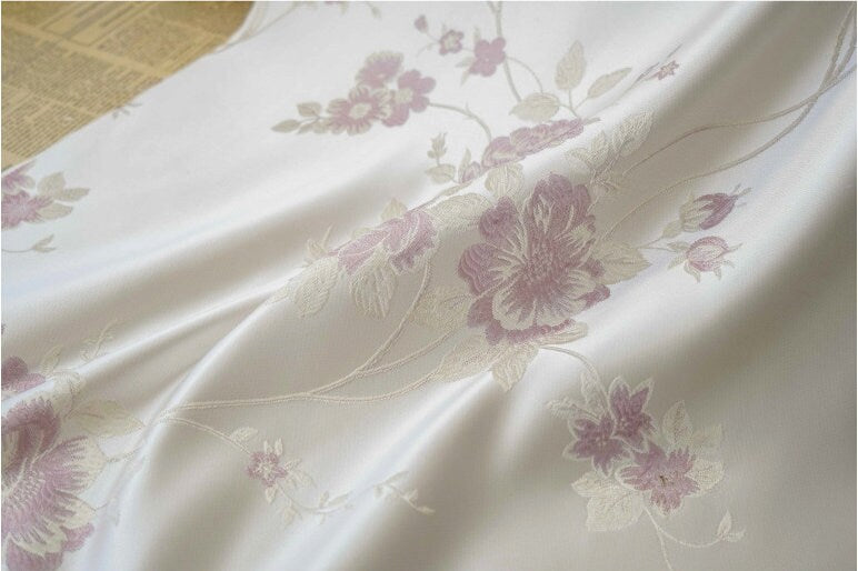 Floral Damask Brocade Fabric: 56"W Polyester Rayon Blend