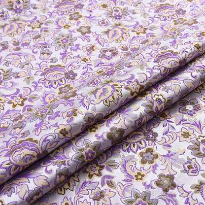 Floral Brocade Fabric: Silk Rayon Blend, Cheongsam Qipao Material (29.5" Wide)
