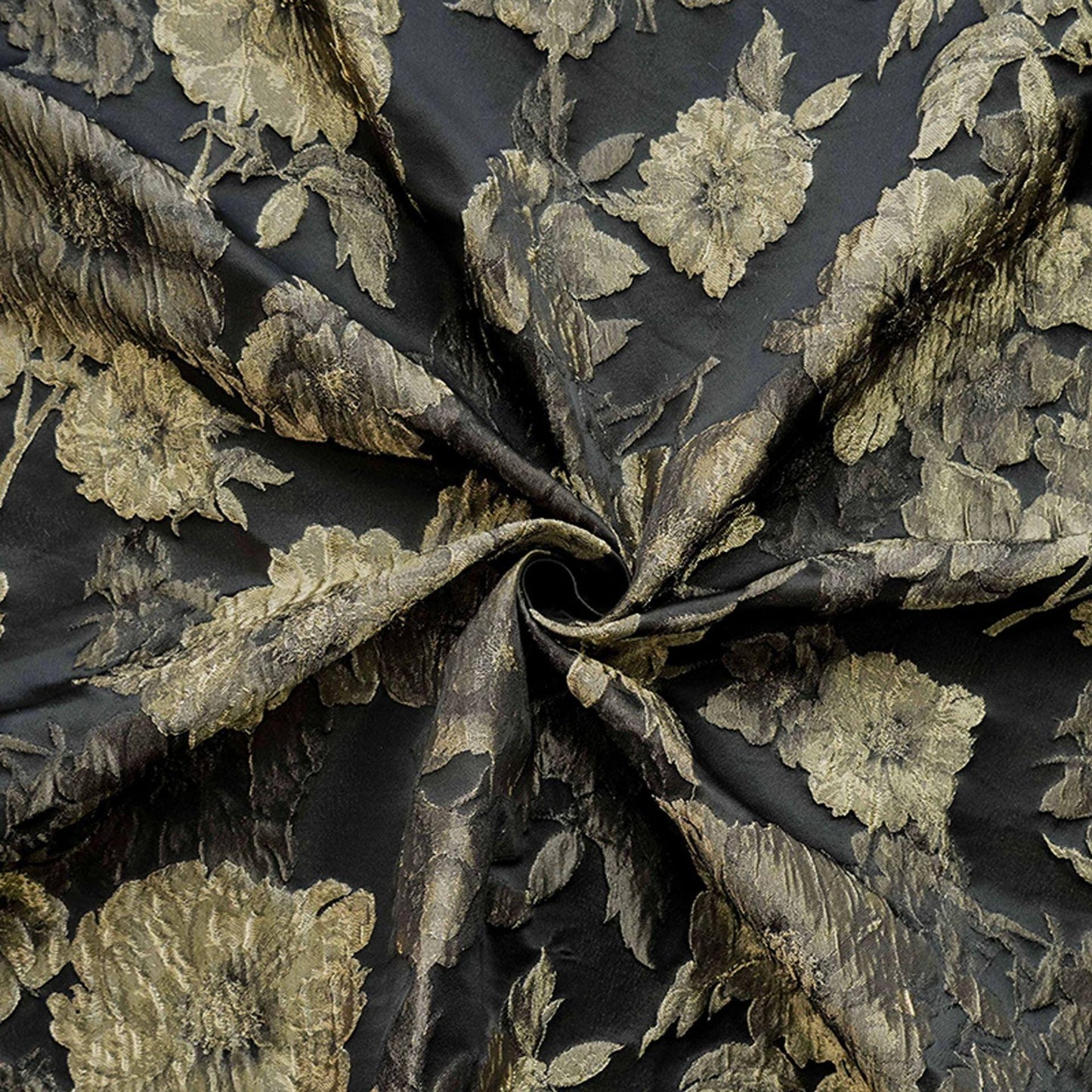 Gold Embossed Palace Jacquard Fabric: Damask Upholstery, Costume, Curtain - 60"W
