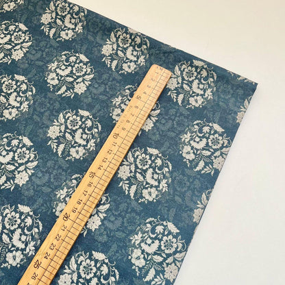 Floral Cotton Fabric: 1960s Style Print, 59" Wide