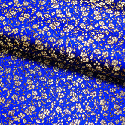 Tissu brocart de soie à motifs floraux : satin de rayonne de 114 cm de large, idéal pour la confection de costumes et l’ameublement, vendu au mètre.