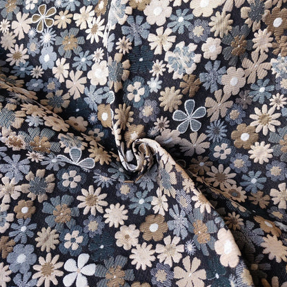Floral Jacquard Woven Fabric: 3D Embossed Reversible Upholstery, Costume, Sewing - 54"W