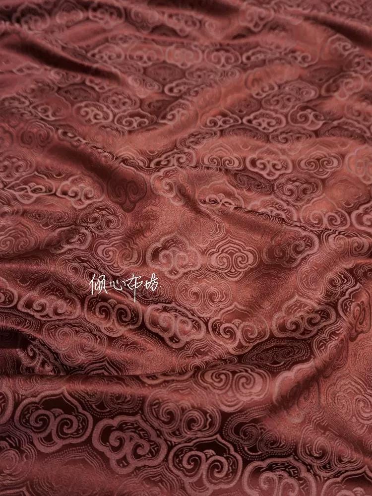 Cloud Brocade Fabric: Silk Rayon Jacquard, Costume Dress Material