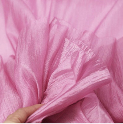 Shiny Glazed Rayon Blend Fabric: Lightweight Pearlescent Material, 59" Wide