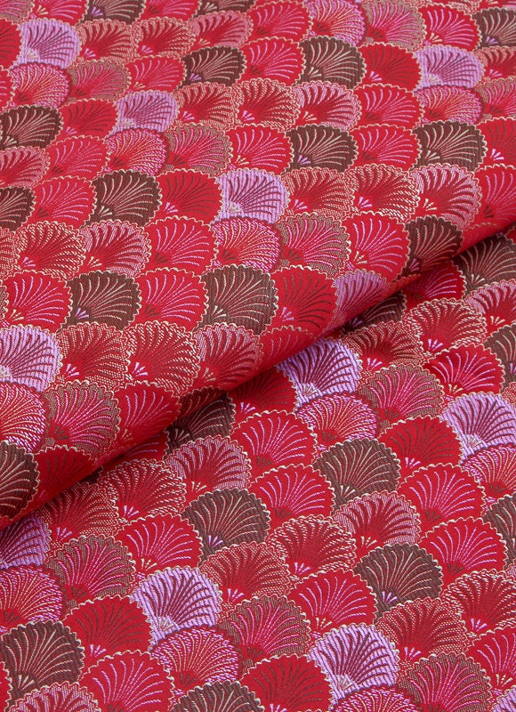 Japanese Fan Fabric: Silk Rayon Jacquard Brocade (29.5" Width)