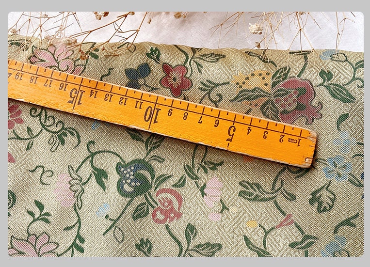 Pomegranate Flower Silk Brocade Fabric: 57" Emperor Tibetan Style