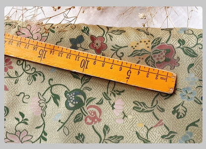 Pomegranate Flower Silk Brocade Fabric: 57" Emperor Tibetan Style