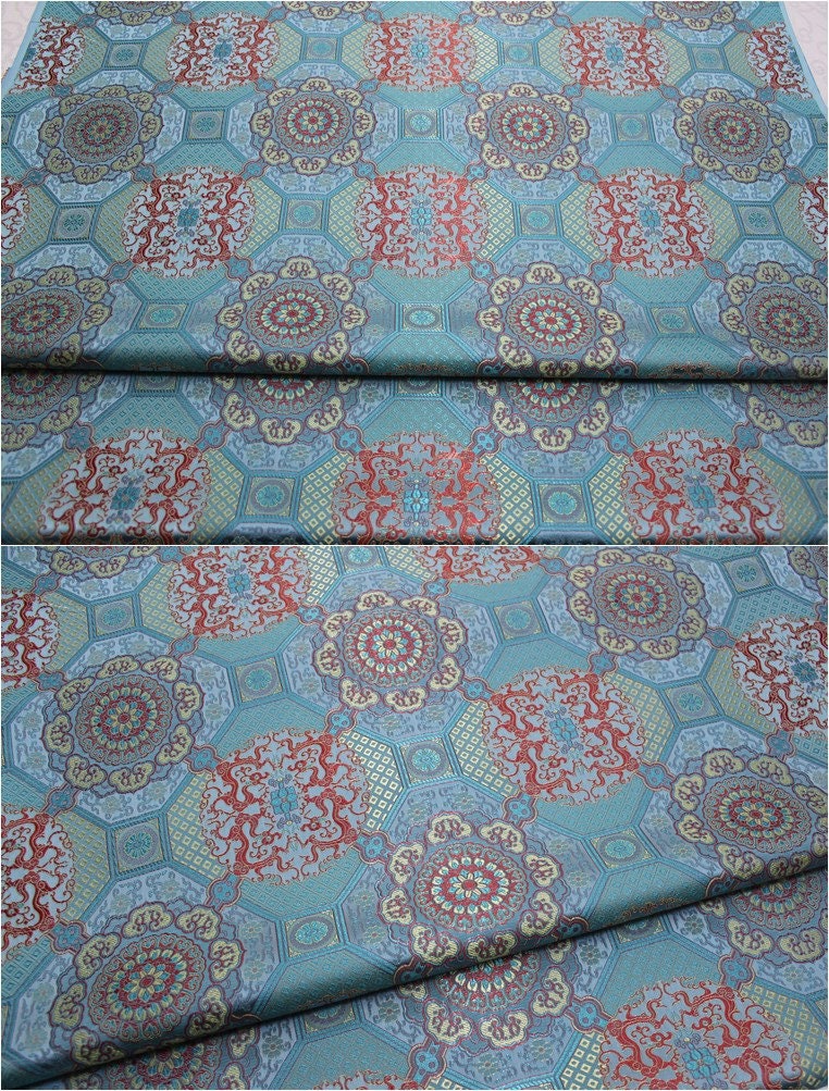 Plum Dragon Brocade Fabric: 29.5"W Bohemia Wall Decor