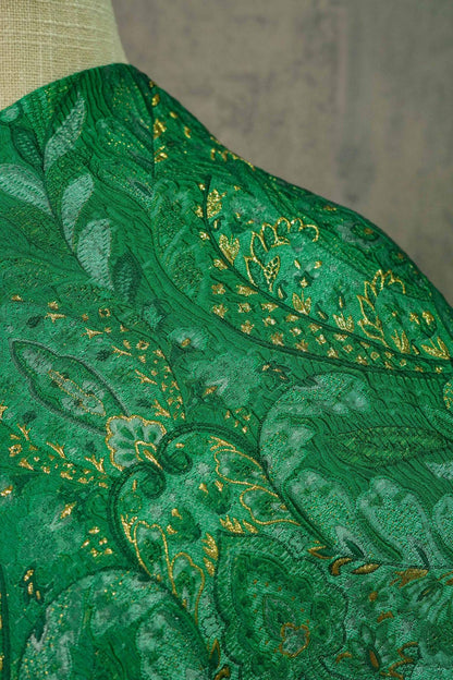 Embossed Jacquard Fabric: Fresh Green European Designer Upholstery, Quilting & Sewing
