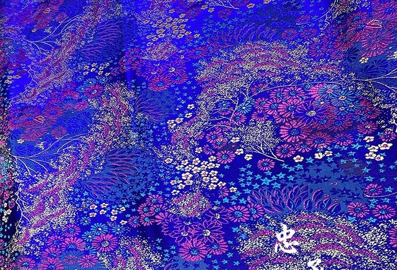 Galaxy Silk Brocade Fabric: 35" Wide Chinese Sewing Material - Poppylollipop