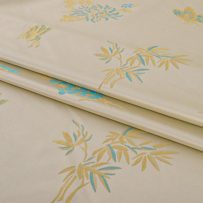 Butterfly Flower Brocade Fabric: 59" Rayon Blend, Costume Decor