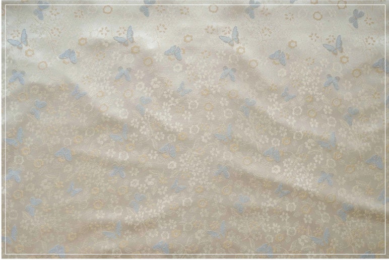 Gold Thread Jacquard Fabric: 3D Texture, 63" Wide, By The Meter