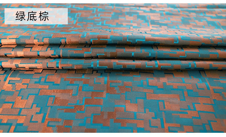 Tissu brocart de soie jacquard : robe chinoise mongole, robe tibétaine décorative