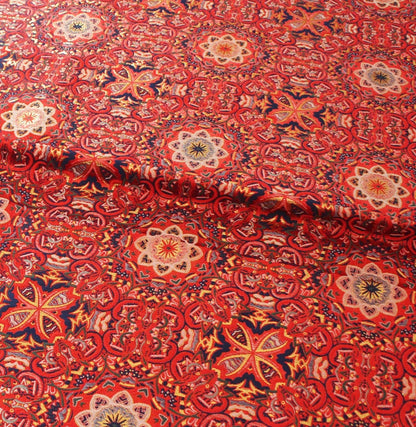 Exotic Thangka Pattern Brocade Fabric: Tibetan Jacquard Satin