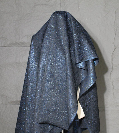 Metallic Gold Thread Jacquard Fabric: 3D Embossed Woven Material (55"W)