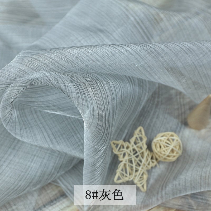 Striped Organza Fabric: 59" Ethnic Style Costume & Decor