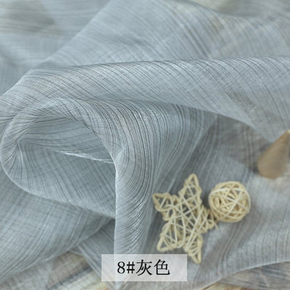 Striped Organza Fabric: 59" Ethnic Style Costume & Decor