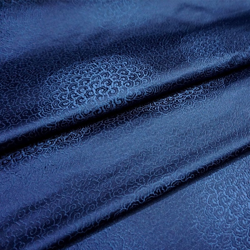 Tissu jacquard brocart nuage : Matière pour costumes verts et bleus