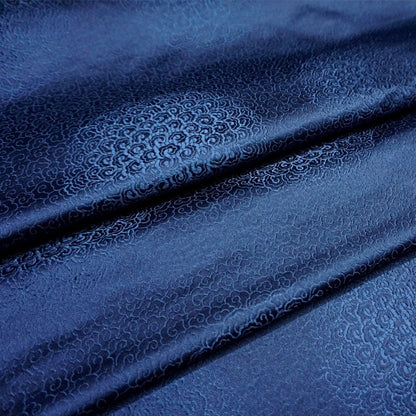 Tissu jacquard brocart nuage : Matière pour costumes verts et bleus