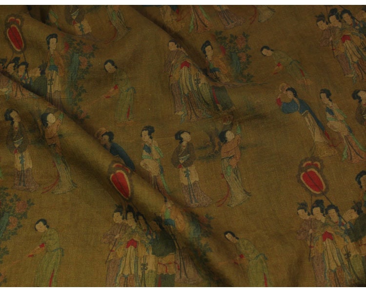 Printed Ramie Linen Fabric: 53" Wide, Apparel & Home Decor