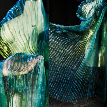 Mermaid Water Reflective Organza Fabric - 57" Wide - Stiff Texture