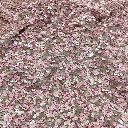 Velvet Sequin Embroidered Fabric 3mm & 5mm Multicolor Sequins ��� Evening Dress, Shoes, Bags, Hats, Couture Fabr" Wide