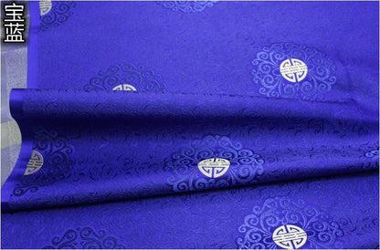 Fu Lu Shou Brocade Fabric: Multi Color Cheongsam Qipao Material