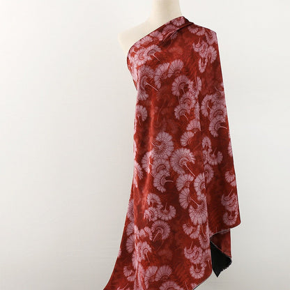 Floral Satin Fabric: 59"W Double-Sided Print for Sewing & Decor