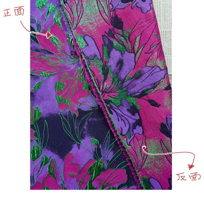 Tissu jacquard floral en relief ��� Matière de couture abstraite" Large