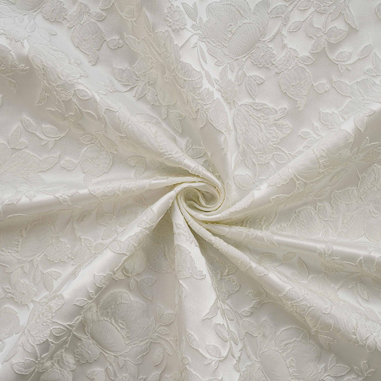 Romantic Off-White Embossed Rose Jacquard Fabric ��� Upholstery, Quilting & Home Dec"Wide
