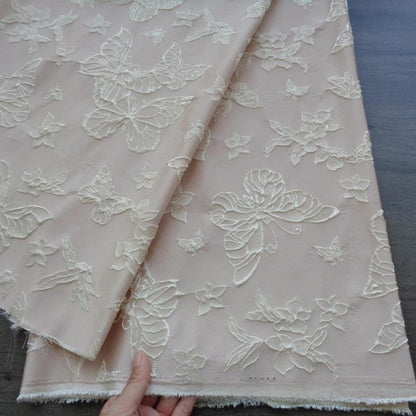 Gold Embroidered Jacquard Fabric: 57"W Luxury Upholstery, Costume, & Decor