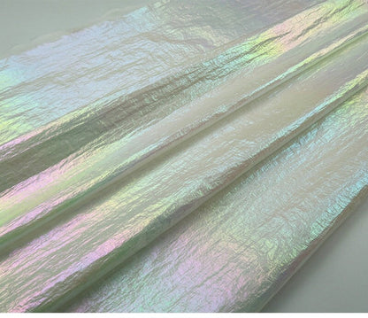 Tissu en nylon matelassé holographique : matériau imperméable pour doudoune en duvet d'oie