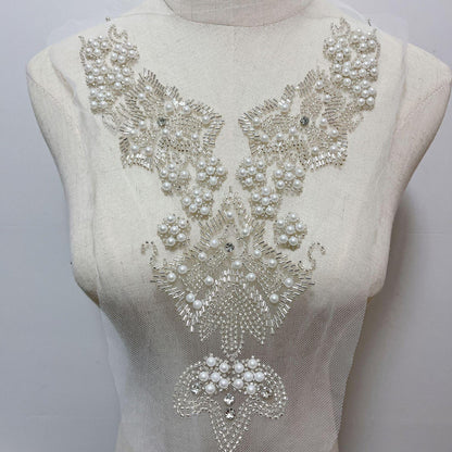 Embroidered Lace Trim: Beaded Sequins, Bridal Wedding Dress Accessory